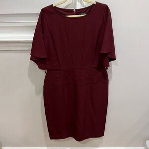 Tahari ASL- women cocktail dress- dark burgundy- size 12